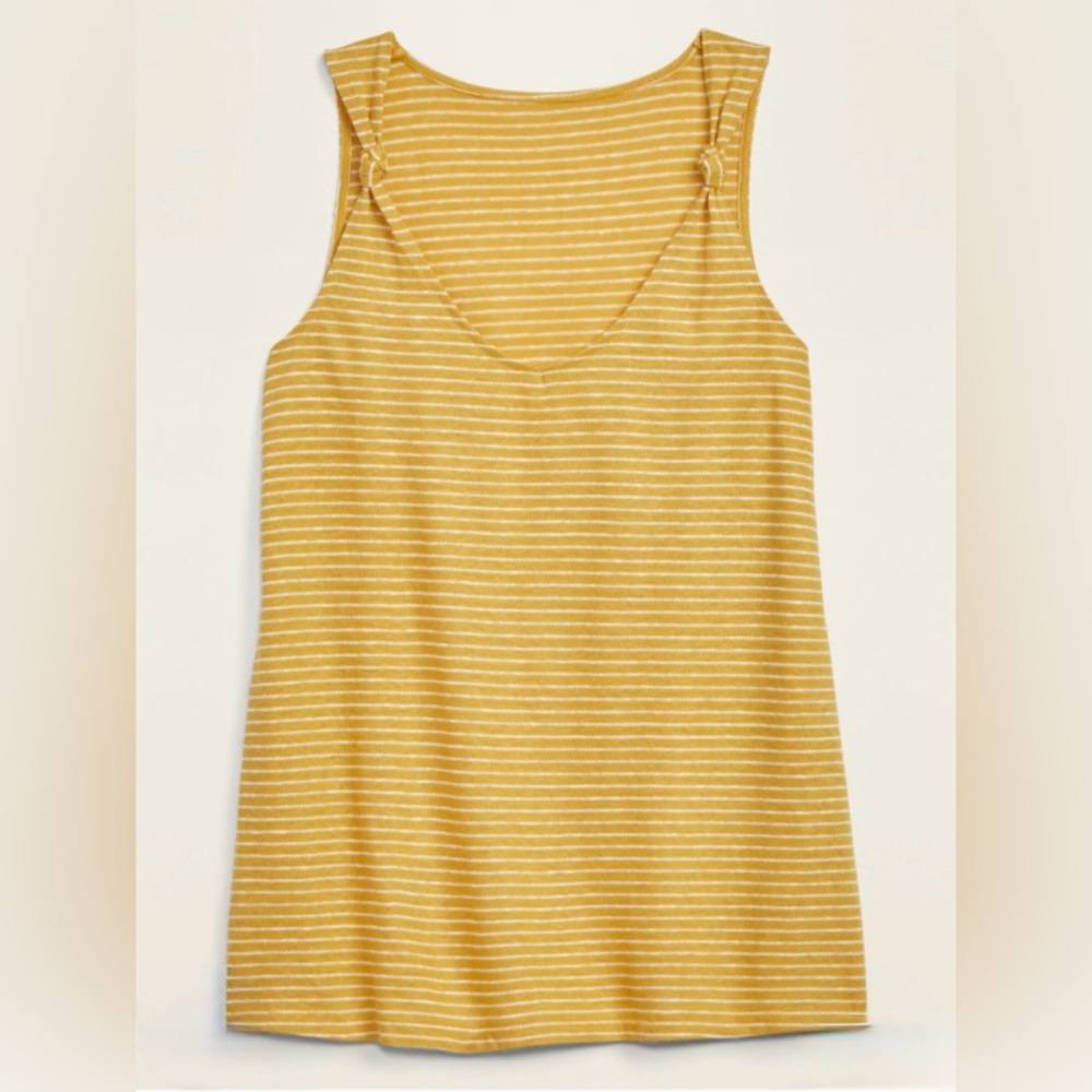Old Navy | Mustard Yellow Striped Tank Top | Size XXL